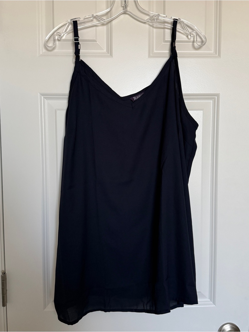 Roaman's Navy Slip Cami with Adjustable Straps, NWOT
